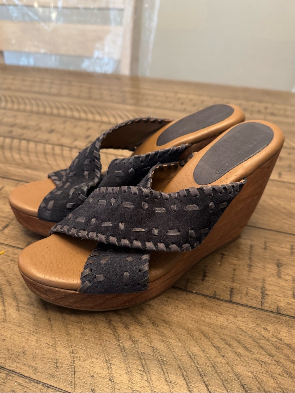 MUSSE AND CLOUD Cersei Wedge Sandal Leather Platform Heel